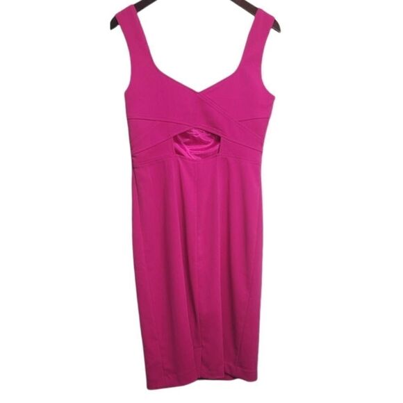 Laundry by‎ Shelli Segal Rose Violet Midi Cocktail Party Dress Size 6 - Picture 2 of 8